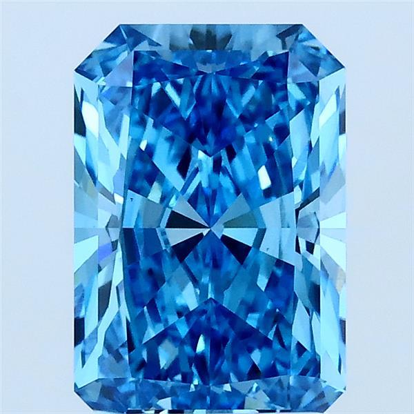 2.06ct Radiant FANCY VIVID BLUE VS1 Lab Created Diamond