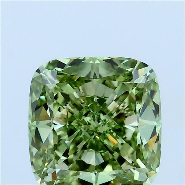 2.01ct Cushion FANCY VIVID GREEN VVS2 Lab Created Diamond
