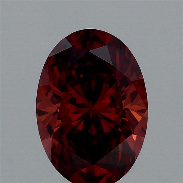 0.84ct Oval FANCY DEEP ORANGE VVS2 Lab Created Diamond