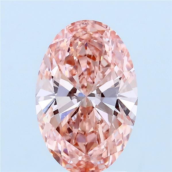 2.02ct Oval FANCY VIVID PINK VVS2 Lab Created Diamond