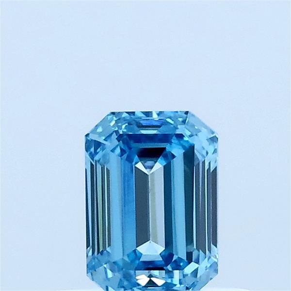 0.56ct Emerald FANCY VIVID BLUE VVS2 Lab Created Diamond