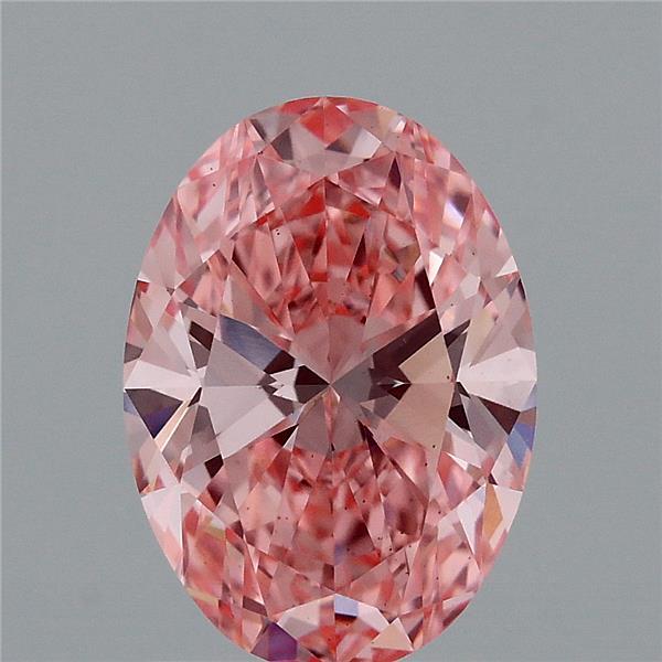 1.66ct Oval FANCY VIVID PINK VS1 Lab Created Diamond