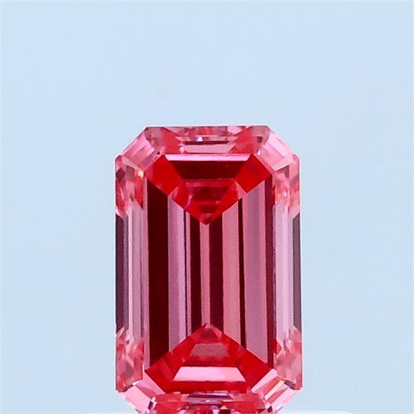 0.58ct Emerald FANCY VIVID PINK VS1 Lab Created Diamond