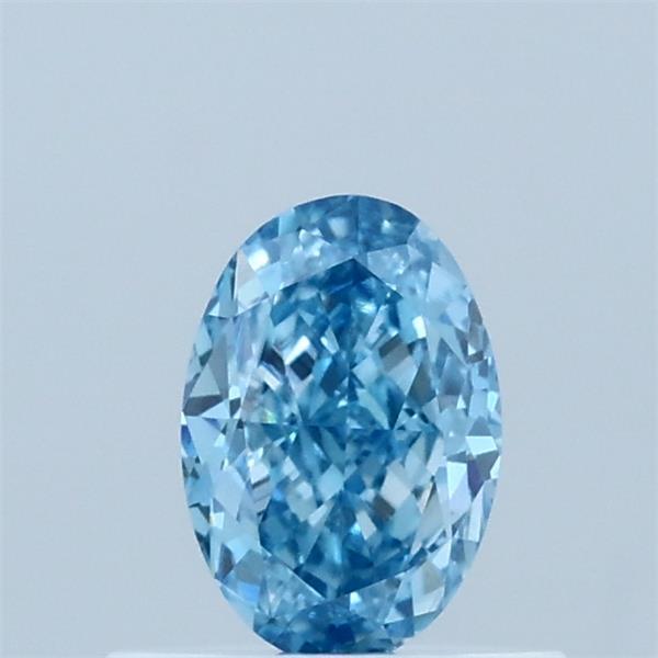 0.55ct Oval FANCY VIVID BLUE VVS2 Lab Created Diamond