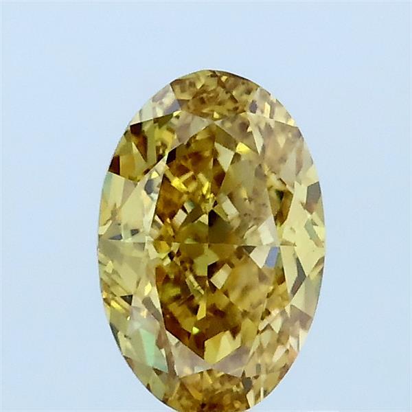 0.9ct Oval FANCY INTENSE YELLOW VS1 Lab Created Diamond