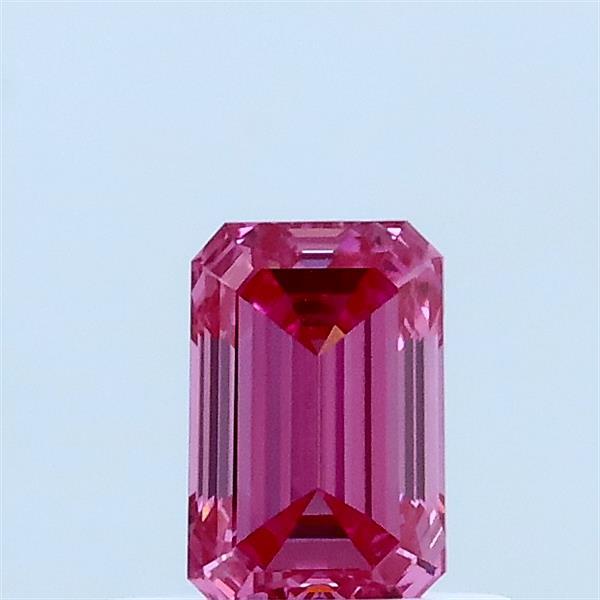 0.52ct Emerald FANCY VIVID PINK VVS2 Lab Created Diamond
