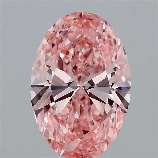 1.53ct Oval FANCY VIVID PINK VVS2 Lab Created Diamond