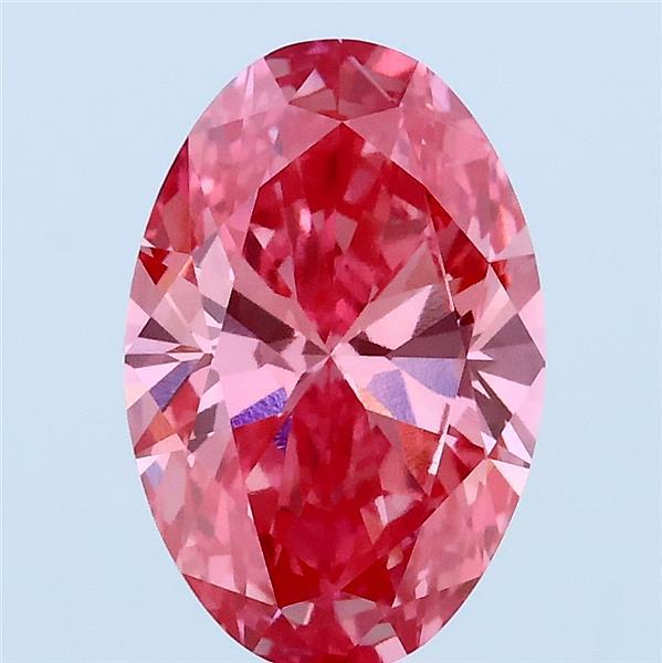 2.05ct Oval FANCY VIVID PINK VS1 Lab Created Diamond