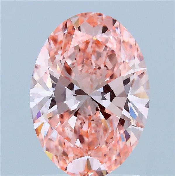 1.6ct Oval FANCY VIVID PINK VVS2 Lab Created Diamond