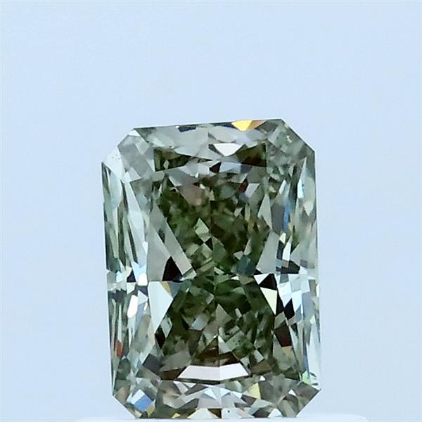 0.77ct Radiant FANCY INTENSE GREEN VS2 Lab Created Diamond