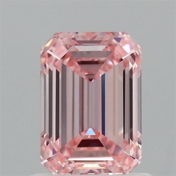 1.09ct Emerald FANCY VIVID PINK VVS2 Lab Created Diamond