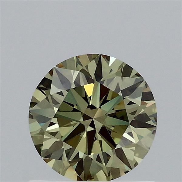 0.83ct Round FANCY VIVID GREEN VVS2 Lab Created Diamond