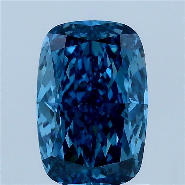 1.5ct Cushion FANCY VIVID BLUE VS1 Lab Created Diamond