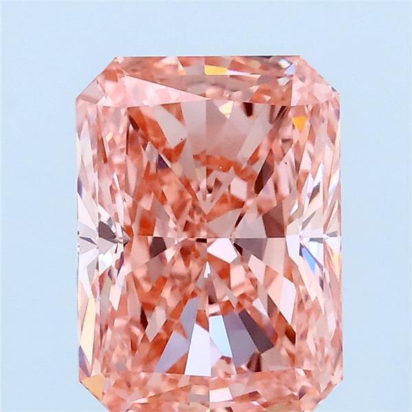 2ct Radiant FANCY VIVID PINK VS1 Lab Created Diamond