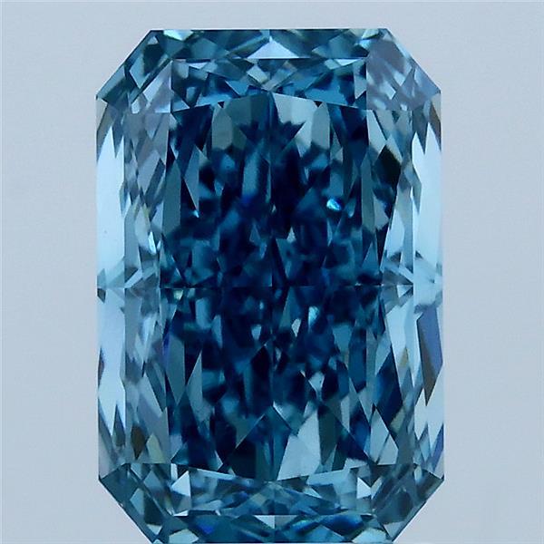 3.08ct Radiant FANCY VIVID BLUE VS1 Lab Created Diamond