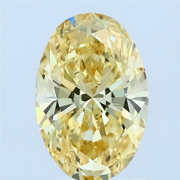1.05ct Oval FANCY INTENSE YELLOW VVS2 Lab Created Diamond