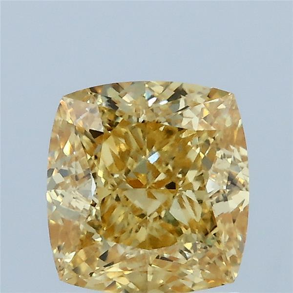 1.77ct Cushion FANCY VIVID YELLOW VVS1 Lab Created Diamond