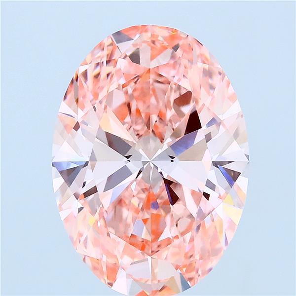 4.5ct Oval FANCY VIVID PINK VVS2 Lab Created Diamond