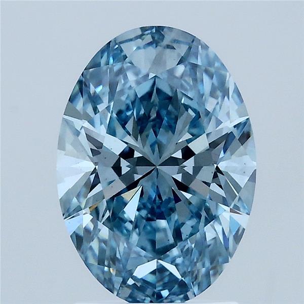 2.01ct Oval FANCY VIVID BLUE VS2 Lab Created Diamond