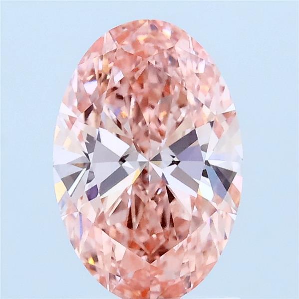 1.43ct Oval FANCY VIVID PINK VVS2 Lab Created Diamond