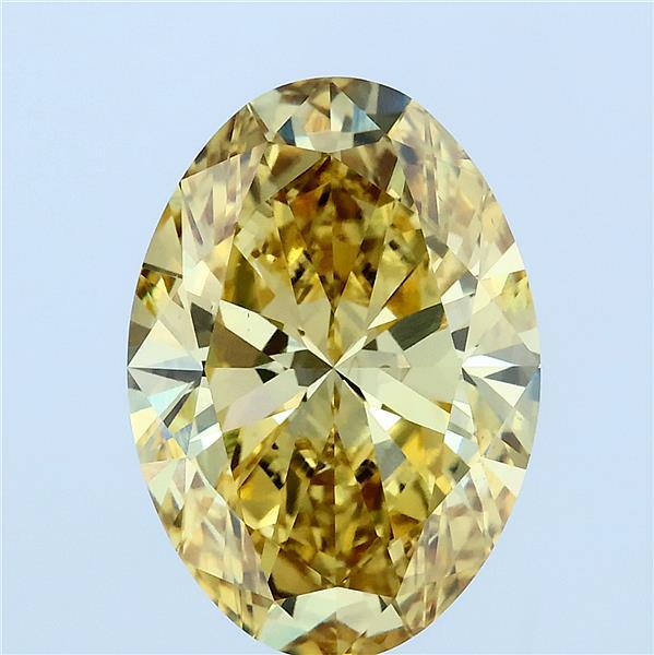 5.01ct Oval FANCY INTENSE YELLOW VS1 Lab Created Diamond