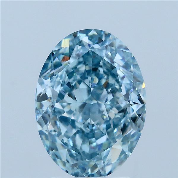 4.15ct Oval FANCY INTENSE BLUE VS1 Lab Created Diamond