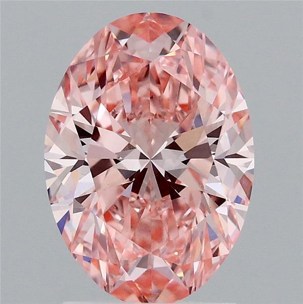 1.95ct Oval FANCY VIVID PINK VS1 Lab Created Diamond