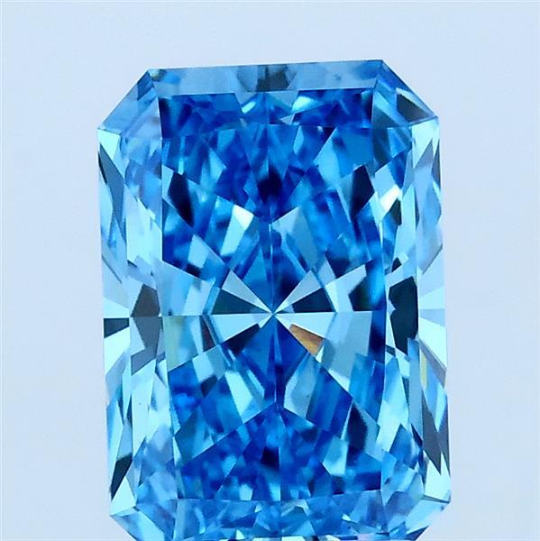 2.03ct Radiant FANCY VIVID BLUE VS1 Lab Created Diamond