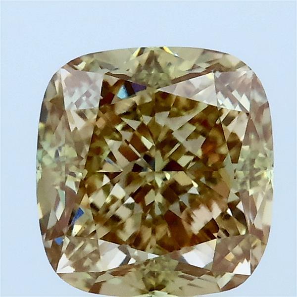 2.06ct Cushion FANCY YELLOW VS1 Lab Created Diamond