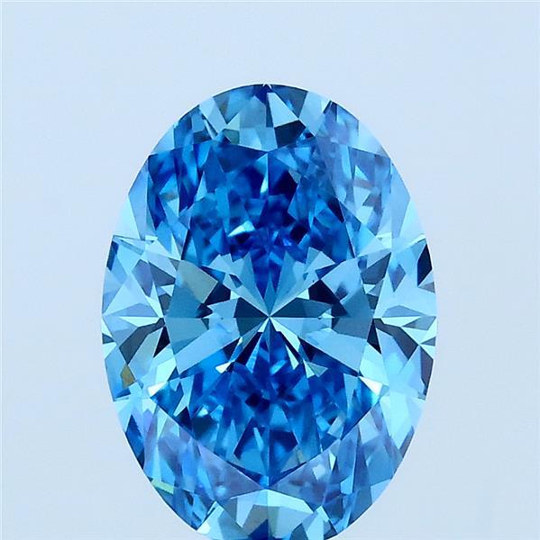 2.01ct Oval FANCY VIVID BLUE VVS2 Lab Created Diamond