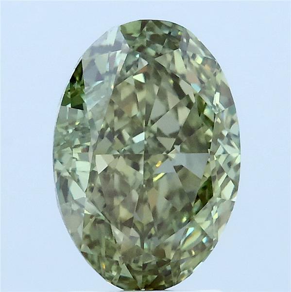 2.22ct Oval FANCY VIVID GREEN VVS2 Lab Created Diamond