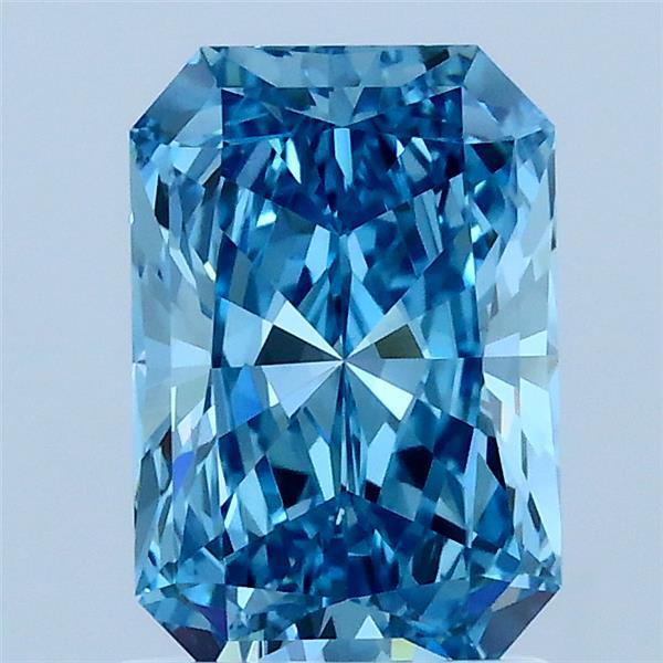 1.58ct Radiant FANCY VIVID BLUE VS1 Lab Created Diamond