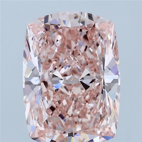 4ct Cushion FANCY INTENSE PINK VS1 Lab Created Diamond