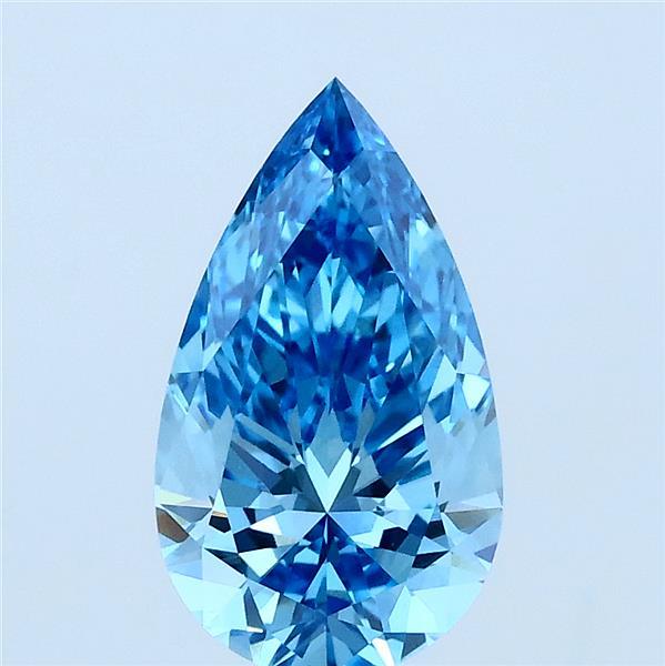 1.53ct Pear FANCY VIVID BLUE VVS2 Lab Created Diamond