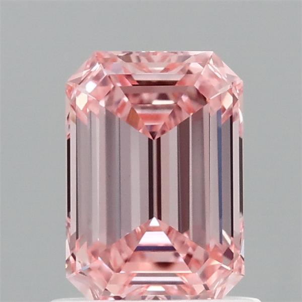1.09ct Emerald FANCY VIVID PINK VVS2 Lab Created Diamond
