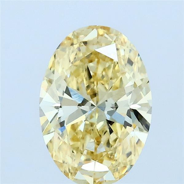 1.1ct Oval FANCY INTENSE YELLOW VVS2 Lab Created Diamond