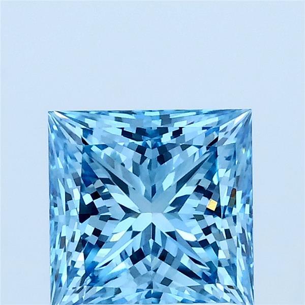 1.52ct Princess FANCY VIVID BLUE VS1 Lab Created Diamond