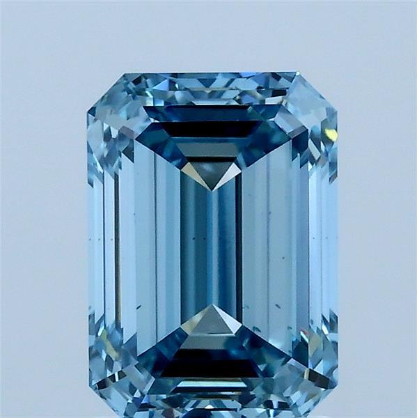2.01ct Emerald FANCY VIVID BLUE VS1 Lab Created Diamond