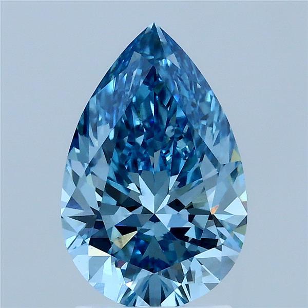2.02ct Pear FANCY VIVID BLUE VS1 Lab Created Diamond