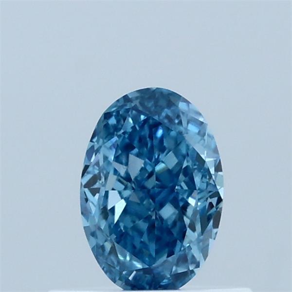 0.55ct Oval FANCY VIVID BLUE VS2 Lab Created Diamond