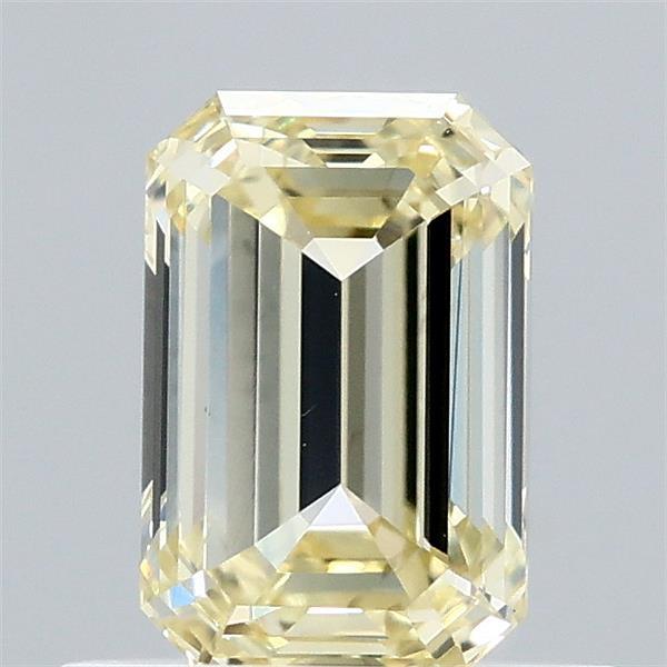 0.74ct Emerald FANCY YELLOW VS1 Lab Created Diamond