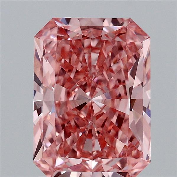 2.08ct Radiant FANCY VIVID PINK VS1 Lab Created Diamond