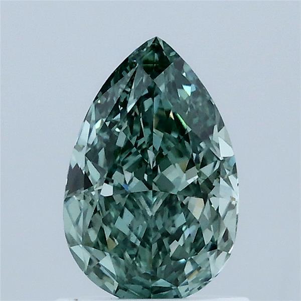 1.05ct Pear FANCY VIVID GREEN VS1 Lab Created Diamond