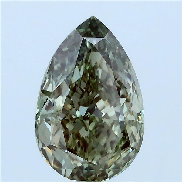 2.03ct Pear FANCY INTENSE GREEN VS1 Lab Created Diamond