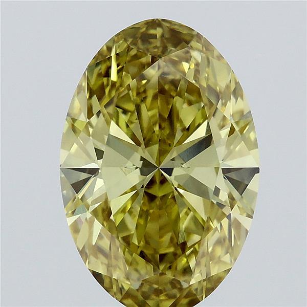 3.03ct Oval FANCY VIVID YELLOW VVS2 Lab Created Diamond