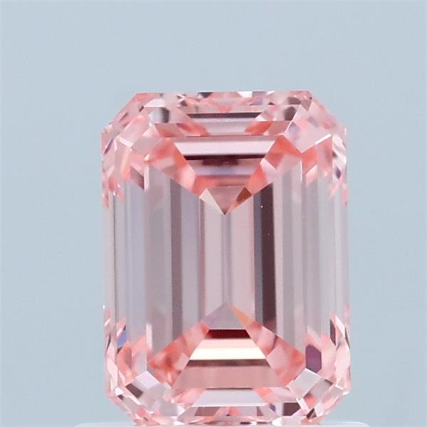 1.07ct Emerald FANCY VIVID PINK VVS2 Lab Created Diamond
