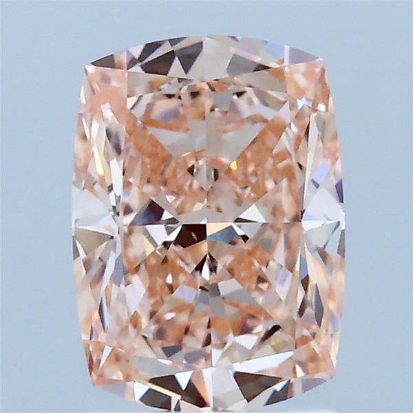 1.51ct Cushion FANCY INTENSE ORANGY PINK VS1 Lab Created Diamond