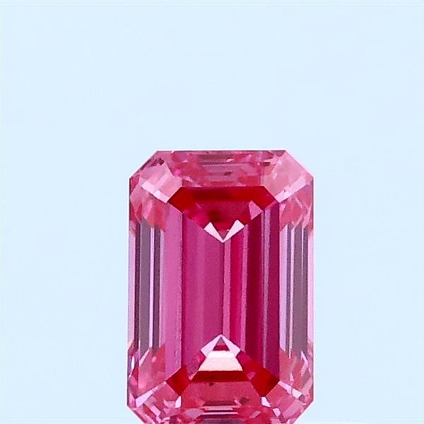 0.56ct Emerald FANCY VIVID PINK VS2 Lab Created Diamond