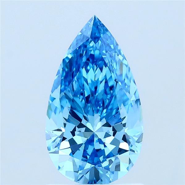 1ct Pear FANCY VIVID BLUE VS1 Lab Created Diamond