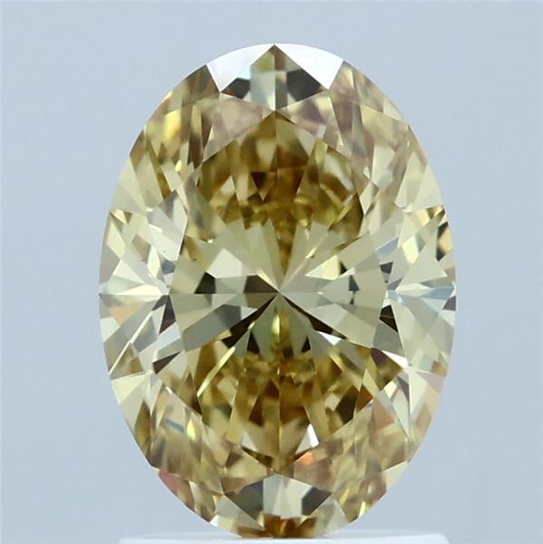 1.52ct Oval FANCY YELLOW VS1 Lab Created Diamond
